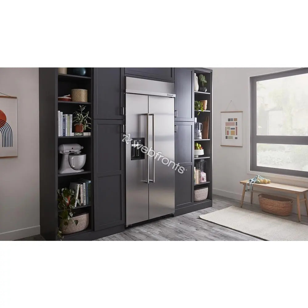 Kitchenaid KBSD706MPS 20.8 Cu. Ft. 36" Built-In Side-By-Side Refrigerator With Ice And Water Dispenser