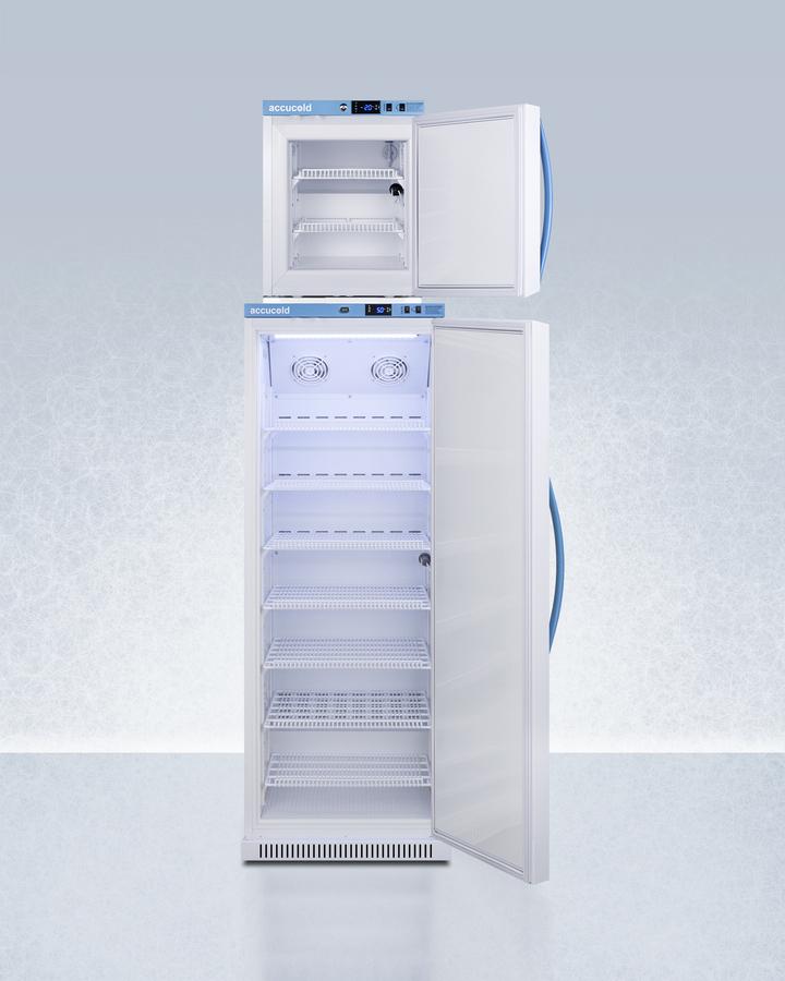 Summit ARS12PVAFZ1PVSTACK 24" Wide Performance Series All-Refrigerator/All-Freezer Combination