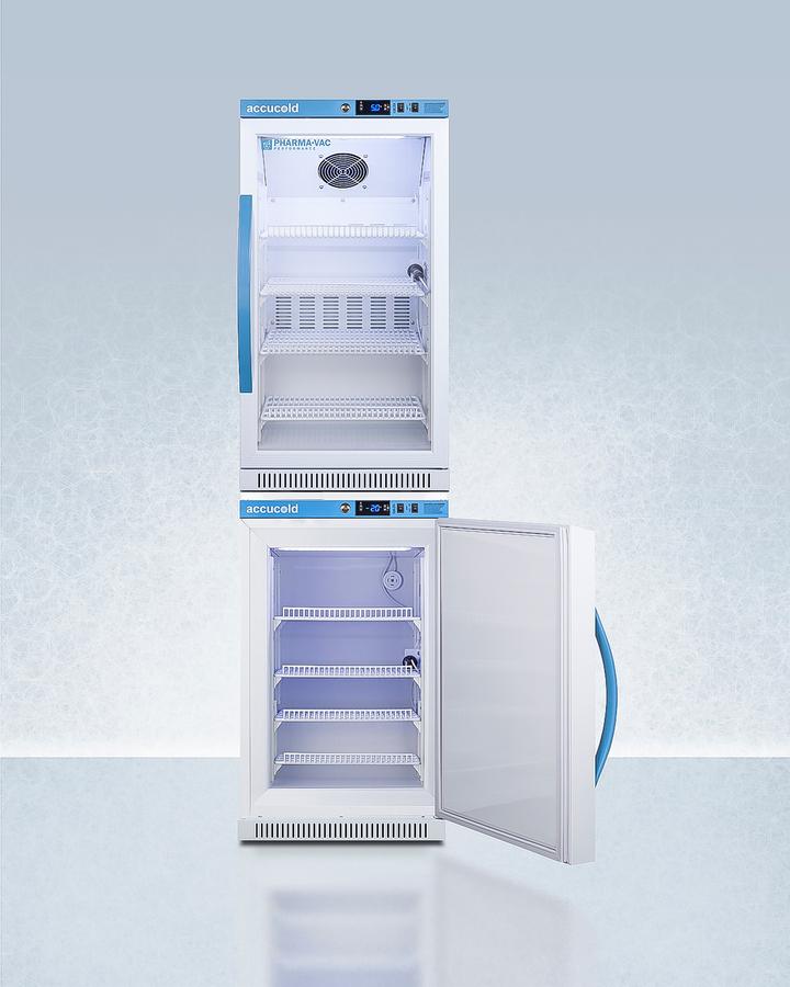 Summit ARG31PVBIADAAFZ2PVBIADASTACK 20" Wide Performance Series All-Refrigerator/All-Freezer Combination