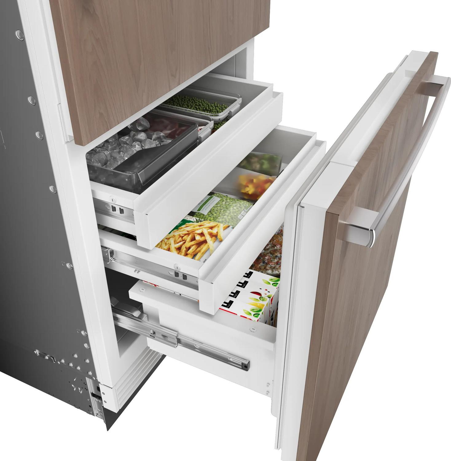 Bosch B30IB100SP Benchmark®, Vario Built-In Fridge-Freezer With Freezer At Bottom, 30'', Soft Close Flat Hinge