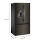 Whirlpool WRFC7036RV 36-Inch Wide True Counter Depth 3-Door French Door Refrigerator - 23.4 Cu. Ft.