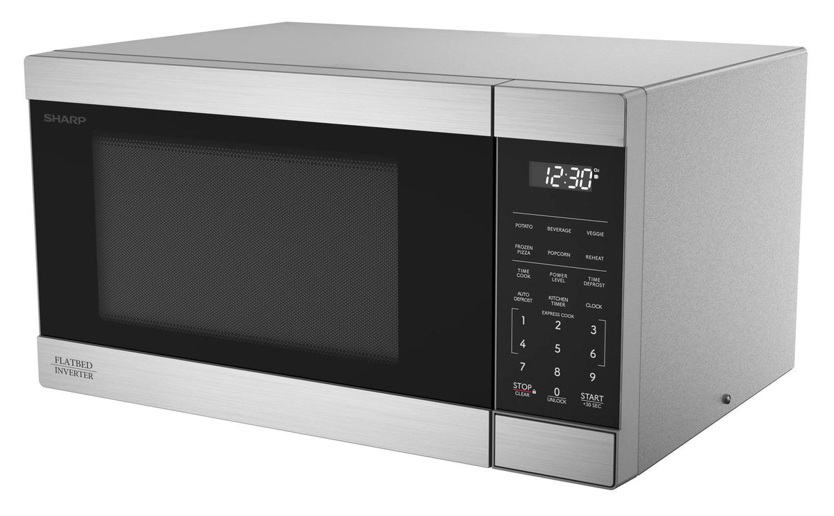 Sharp SMC1174KS Sharp 1.1 Cu. Ft. 1100W Flatbed Countertop Microwave Oven With Inverter Technology