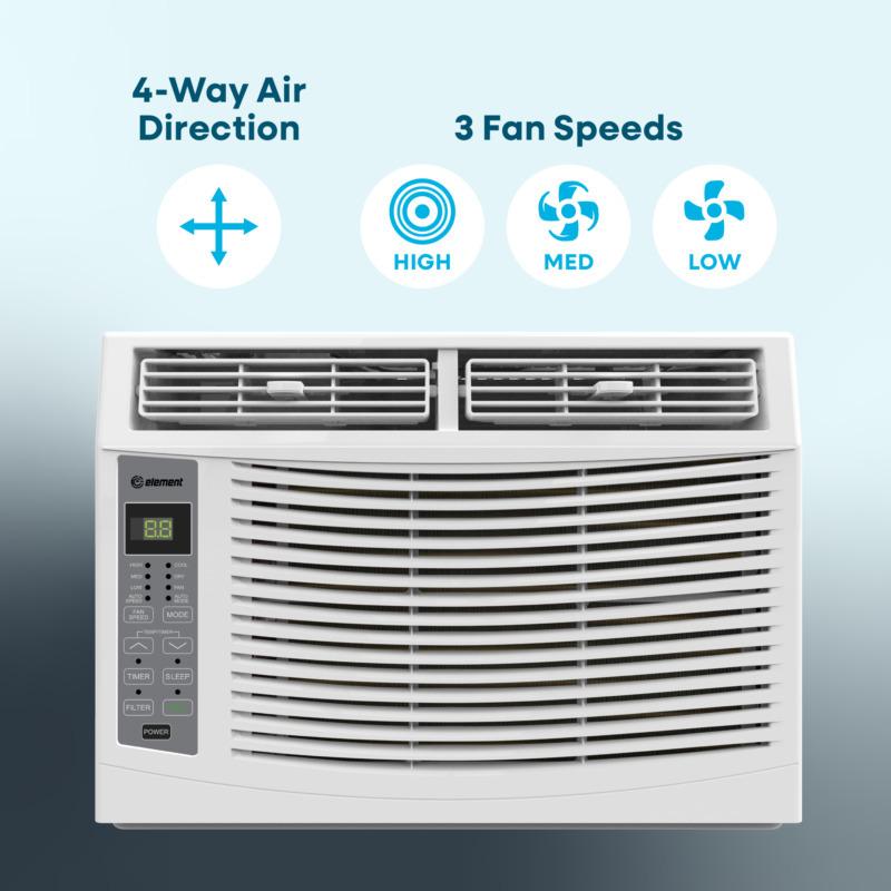Element Appliance EWR06E Element 6,000 Btu Window Air Conditioner - White (Ewr06E)