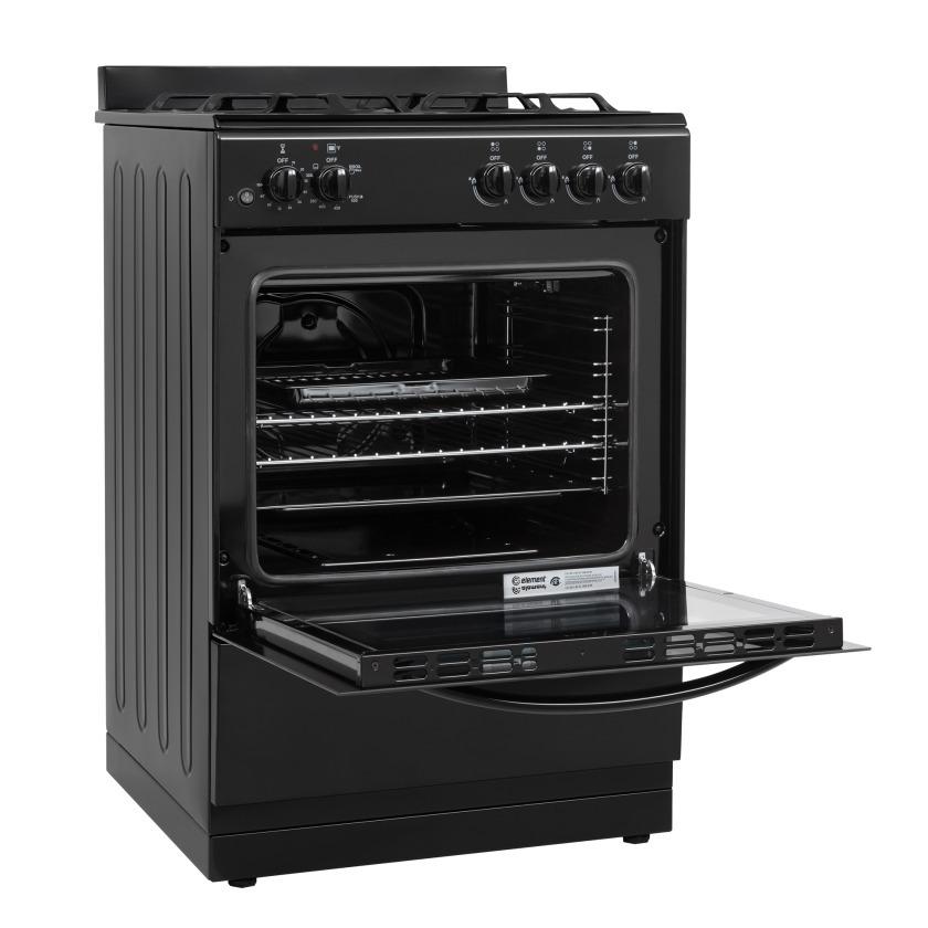 Element Appliance EGR244MCCB Element 2.4 Cu. Ft. 24 Gas Range - Black (Egr244Mccb)