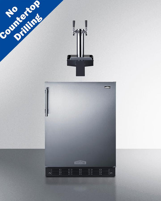 Summit SBC7BRSFLTWCFADA 24" Wide Built-In Floating Tap Cold Brew Kegerator, Ada-Compliant