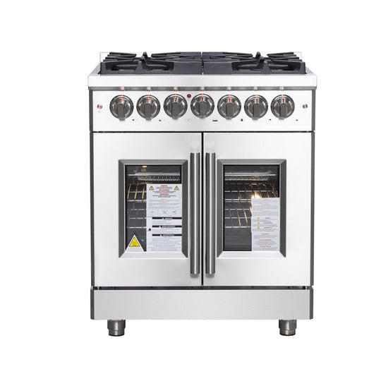 Forno FFSGS632530 Forno Massimo 30" Freestanding French Door Dual Fuel Range