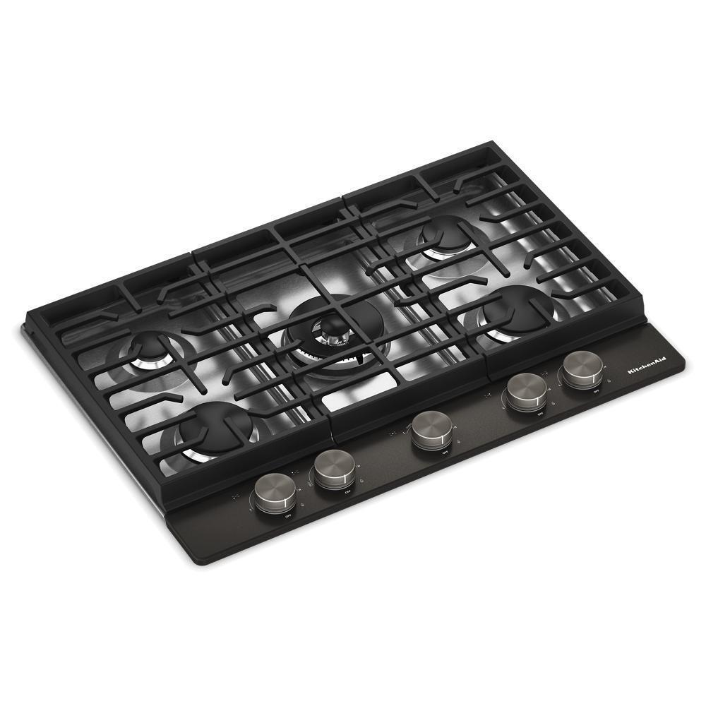 Kitchenaid KCGK730SBE Kitchenaid® 30 In. Gas Cooktop With 5 Burners And Integrated Wok Grate