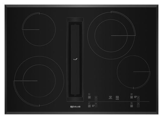 Jennair JED4430GB Black Floating Glass 30" Jx3 Electric Downdraft Cooktop With Glass-Touch Electronic Controls Black