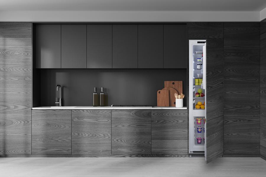 Summit FFBF11NT 24" Wide Fully Integrated Bottom Mount Refrigerator-Freezer (Panel Not Included)