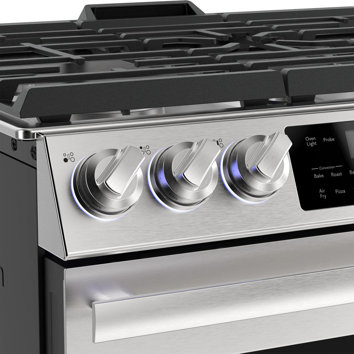 Sharp SSG3076SNS 30 In. 5 Burner 6.1 Cu. Ft. Slide-In Gas Range With True European Convection