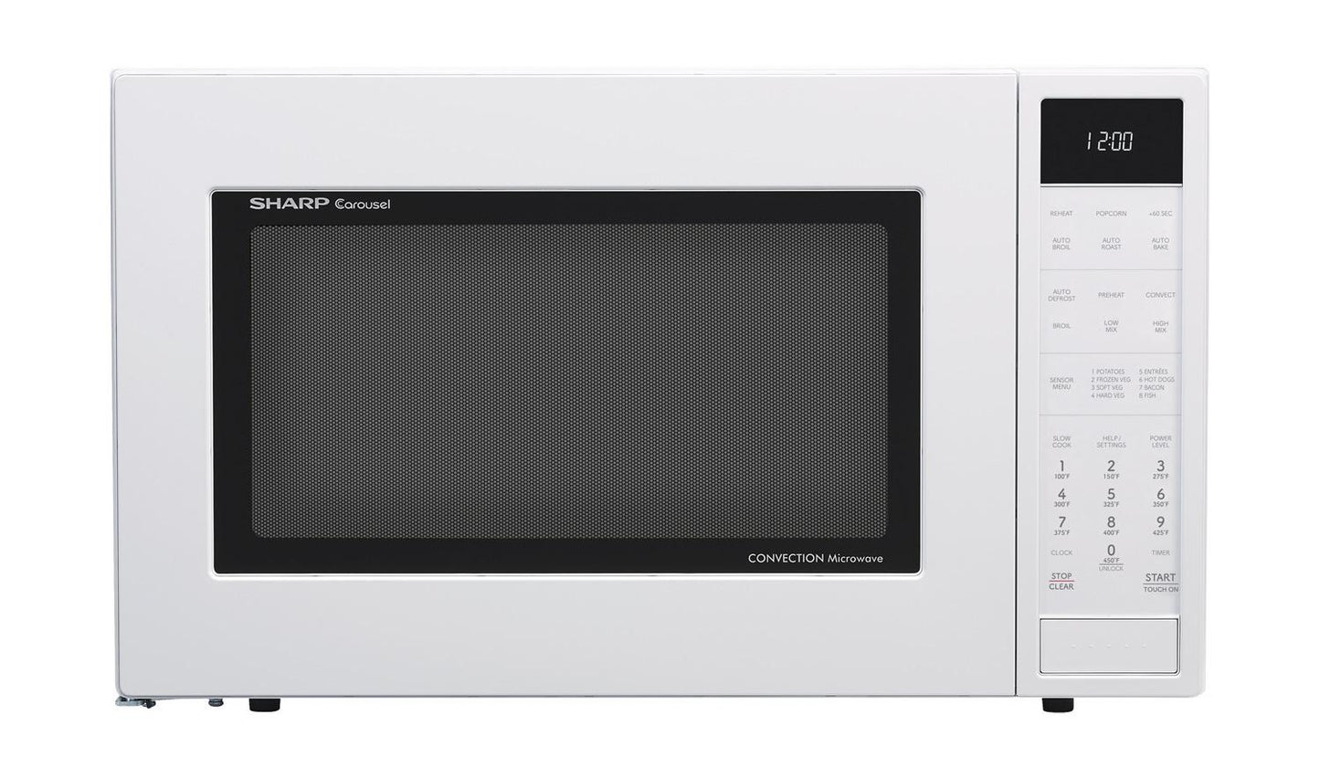Sharp SMC1585KW Sharp 1.5 Cu. Ft. 900W White Convection Countertop Microwave Oven