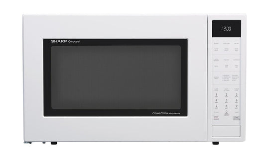 Sharp SMC1585KW Sharp 1.5 Cu. Ft. 900W White Convection Countertop Microwave Oven