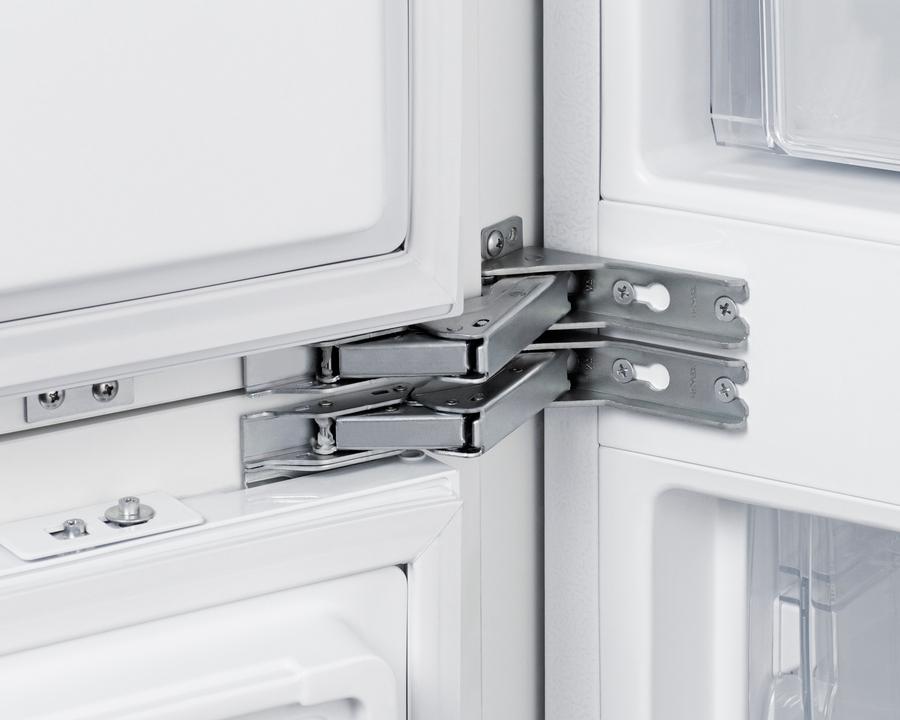 Summit FFBF11NTLHD 24" Wide Fully Integrated Bottom Mount Refrigerator-Freezer (Panel Not Included)