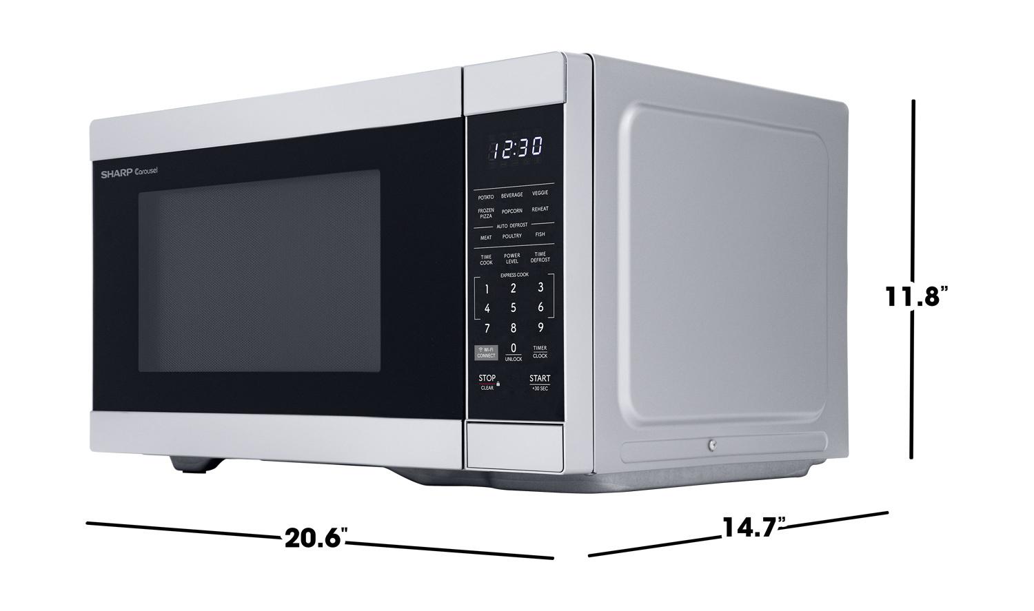 Sharp SMC1169KS Sharp 1.1 Cu. Ft. 1000W Smart Stainless Steel Countertop Microwave Oven
