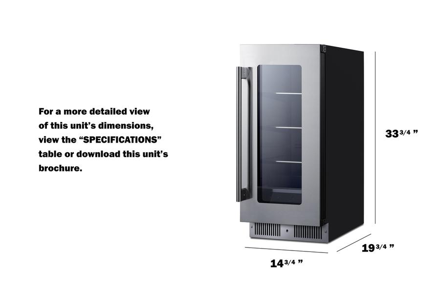 Summit SDHG1533 15" Wide Built-In Beverage Center