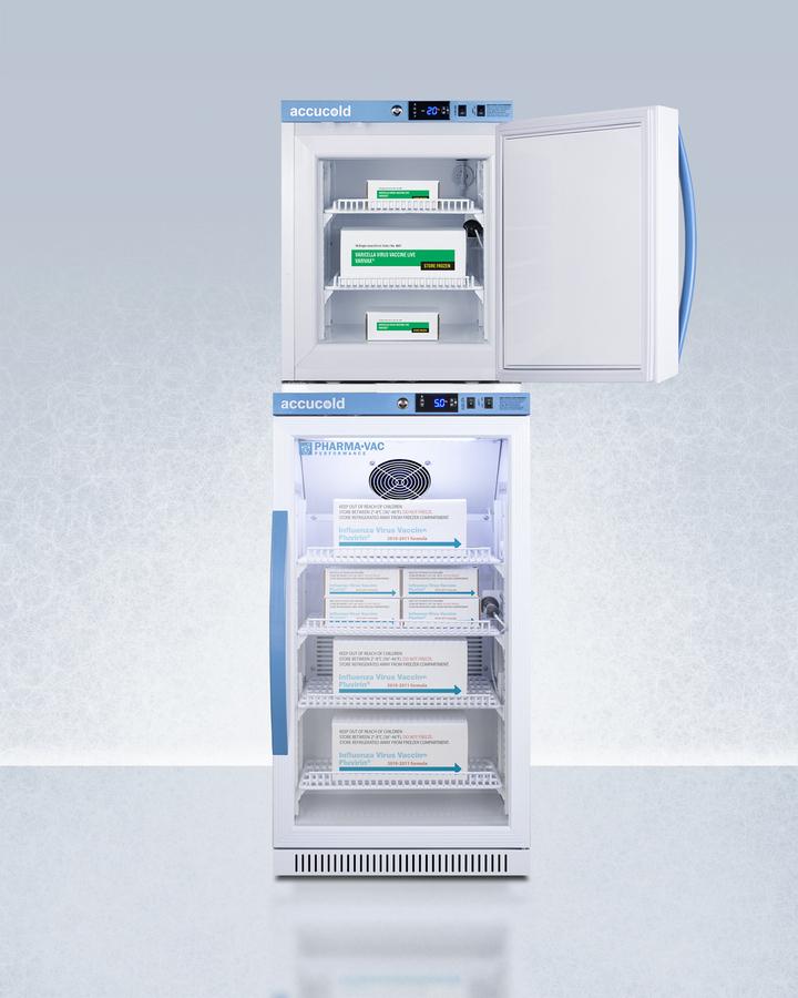Summit ARG31PVBIADAAFZ1PVSTACK 20" Wide Performance Series All-Refrigerator/All-Freezer Combination