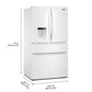 Whirlpool WRMF3636SW Whirlpool® 29 Cu. Ft. Family-Sized Capacity French Door Refrigerator With Flexible Temperature Drawer