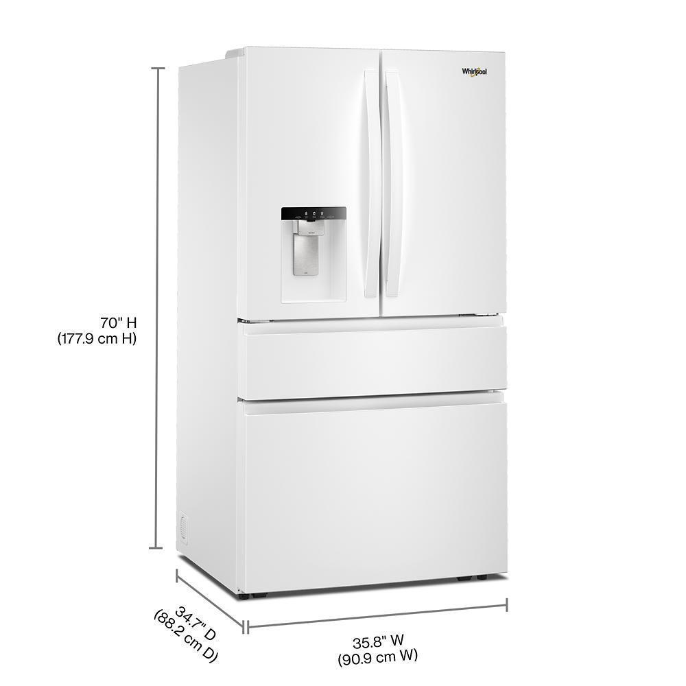Whirlpool WRMF3636SW Whirlpool® 29 Cu. Ft. Family-Sized Capacity French Door Refrigerator With Flexible Temperature Drawer