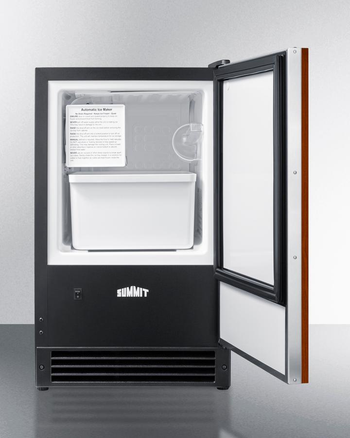 Summit BIM26IF 15 Lb. Drain-Free Built-In Icemaker (Panel Not Included)
