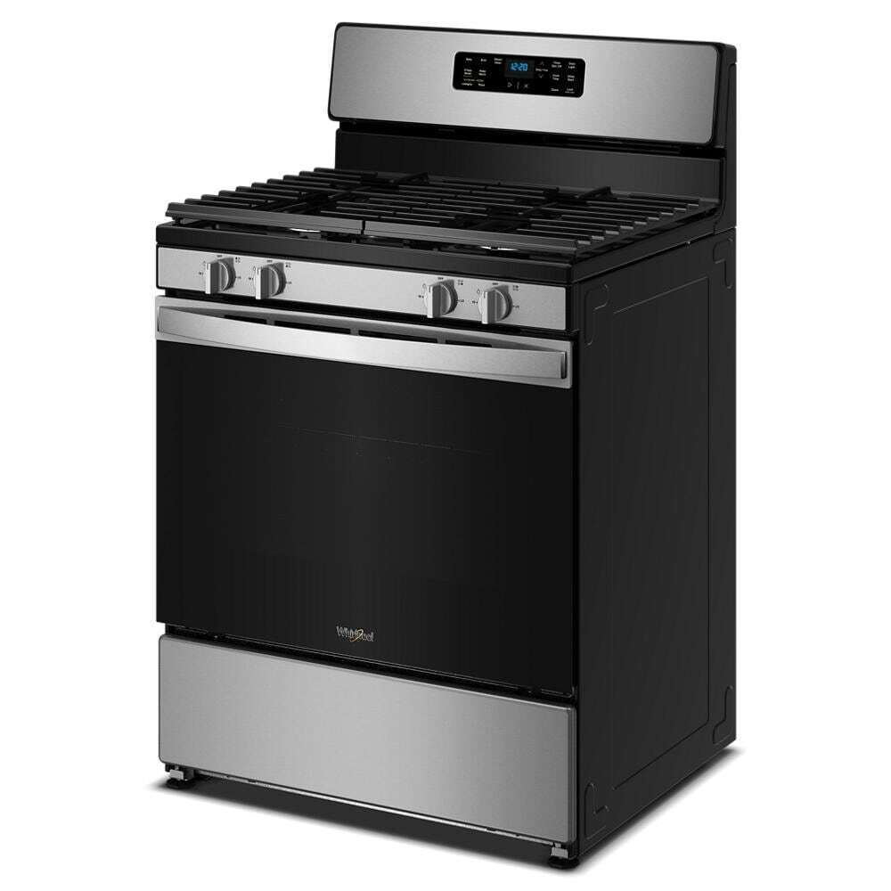 Whirlpool WFGS3030RS 30-Inch Gas Range With Crispy Mode And Dishwasher Safe Grates
