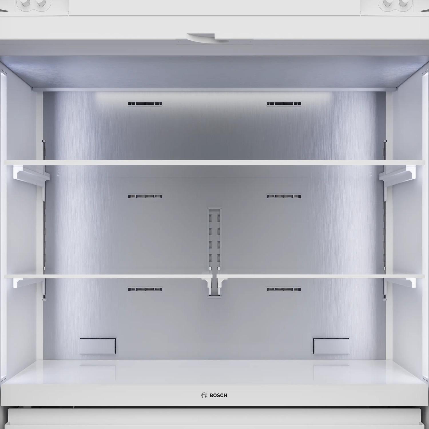 Bosch B36BT130NS Benchmark®, Vario Built-In Fridge-Freezer With Freezer At Bottom, 36'', Soft Close Flat Hinge