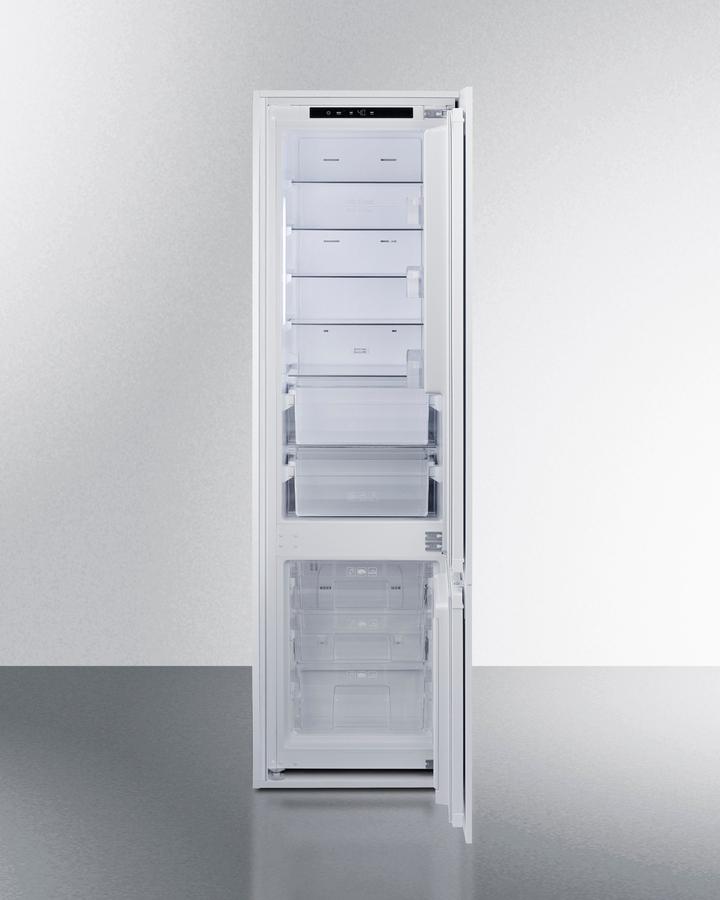 Summit FFBF11NT 24" Wide Fully Integrated Bottom Mount Refrigerator-Freezer (Panel Not Included)