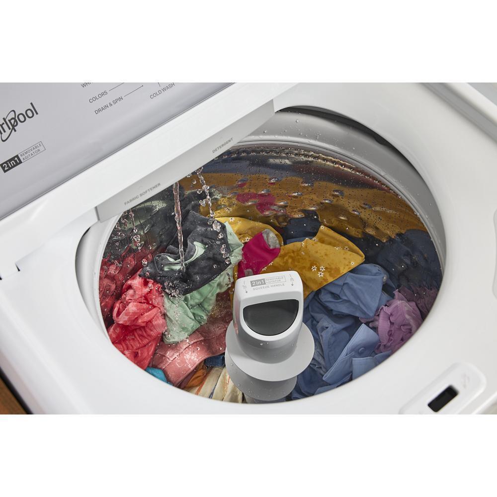 Whirlpool WTW4307SW 4.2-4.3 Cu. Ft. Whirlpool® Top Load Washer With 2-In-1 Removable Agitator And Soft Close Glass Lid