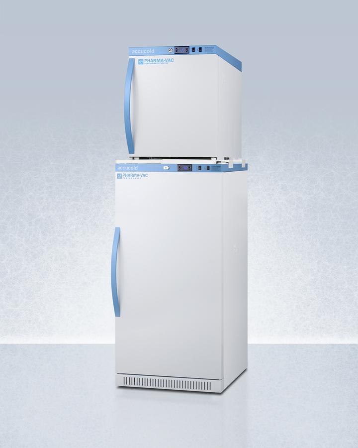 Summit ARS8PVAFZ1PVSTACK 24" Wide Performance Series All-Refrigerator/All-Freezer Combination