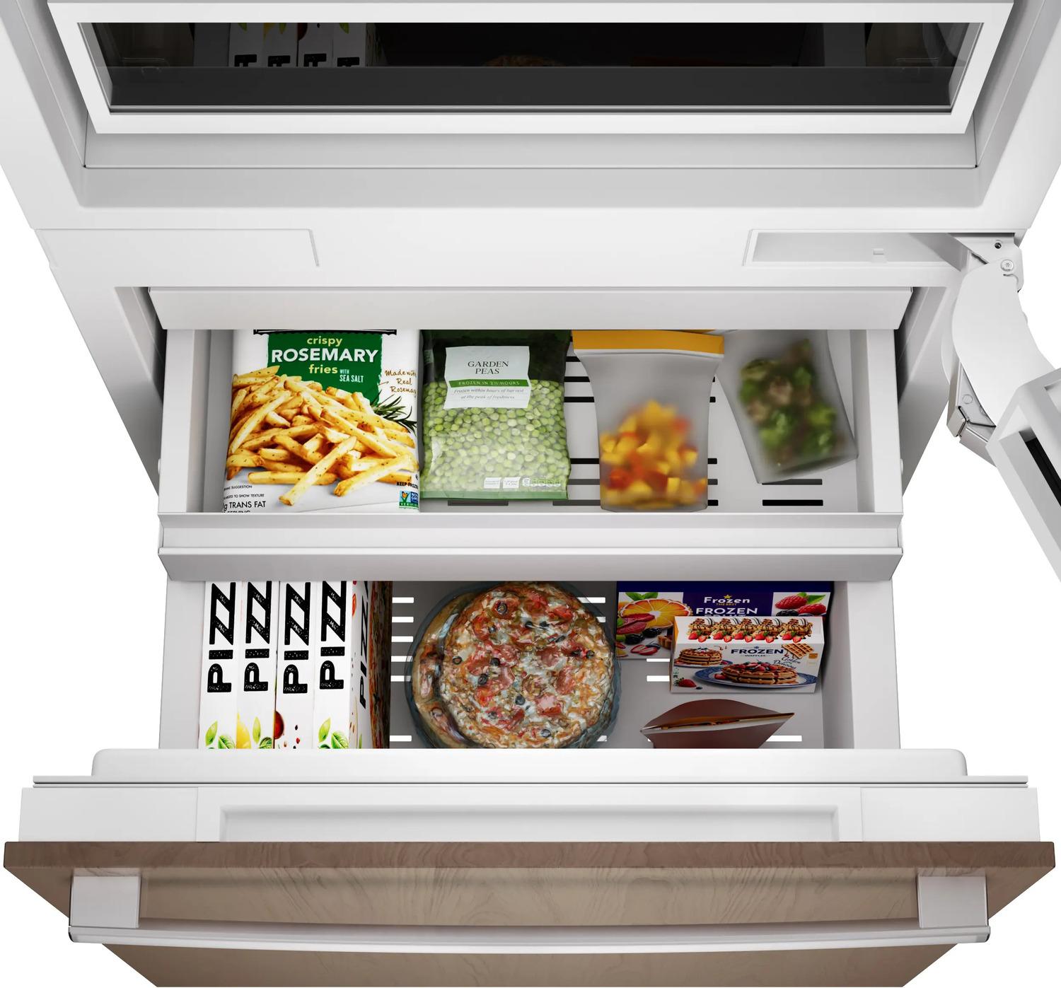 Bosch B30IB100SP Benchmark®, Vario Built-In Fridge-Freezer With Freezer At Bottom, 30'', Soft Close Flat Hinge