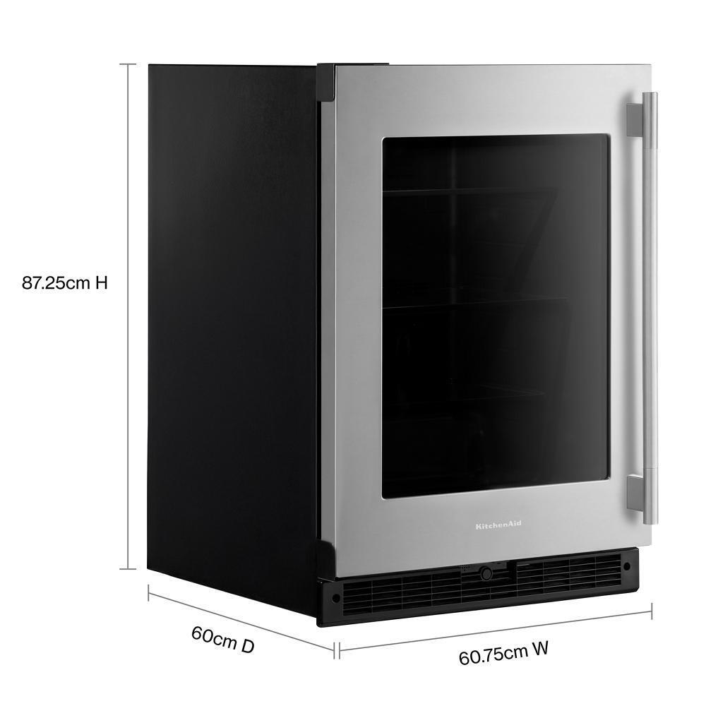 Kitchenaid KURL324SSB 24" Undercounter Refrigerator With Glass Door