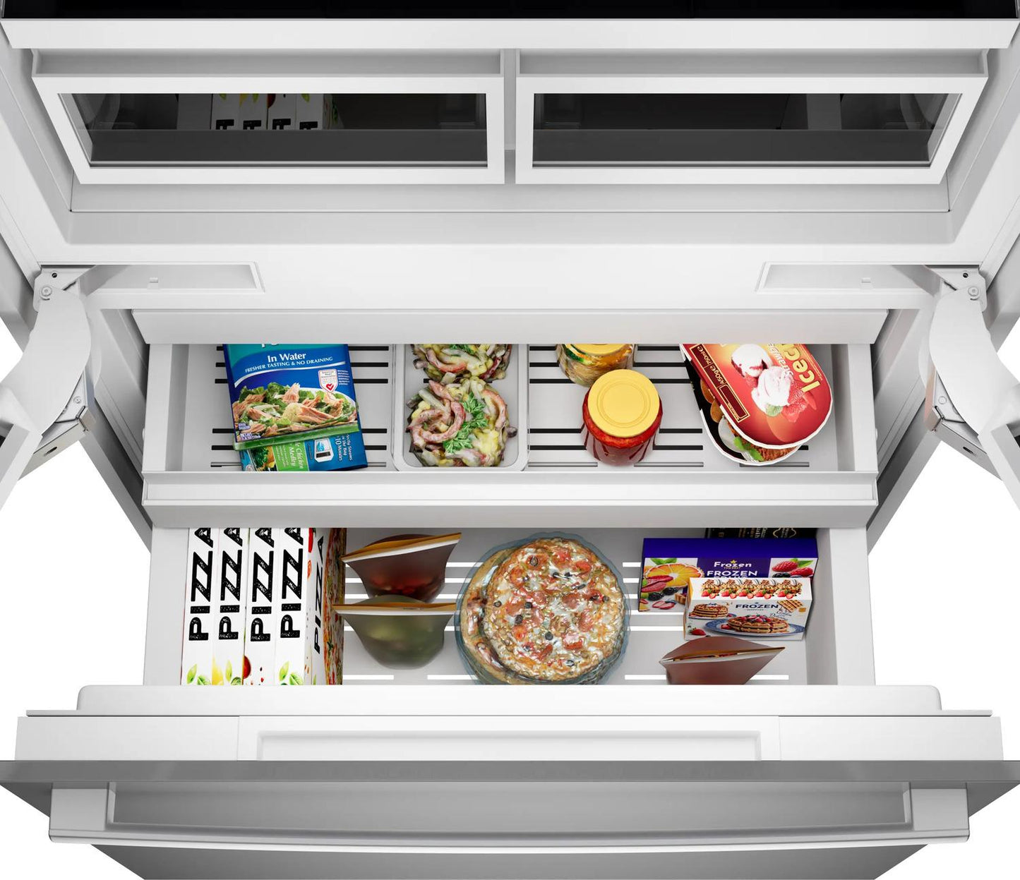 Bosch B36BT130NS Benchmark®, Vario Built-In Fridge-Freezer With Freezer At Bottom, 36'', Soft Close Flat Hinge