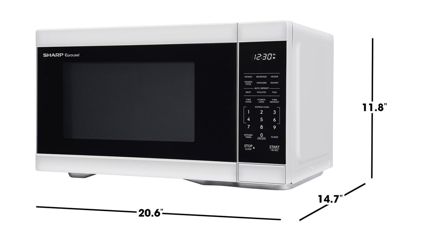 Sharp SMC1161KW Sharp 1.1 Cu. Ft. 1000W White Countertop Microwave Oven