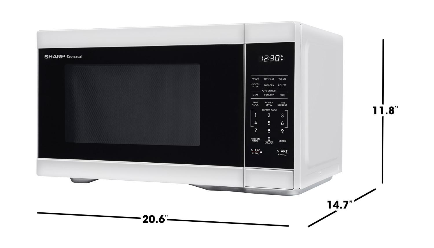Sharp SMC1161KW Sharp 1.1 Cu. Ft. 1000W White Countertop Microwave Oven