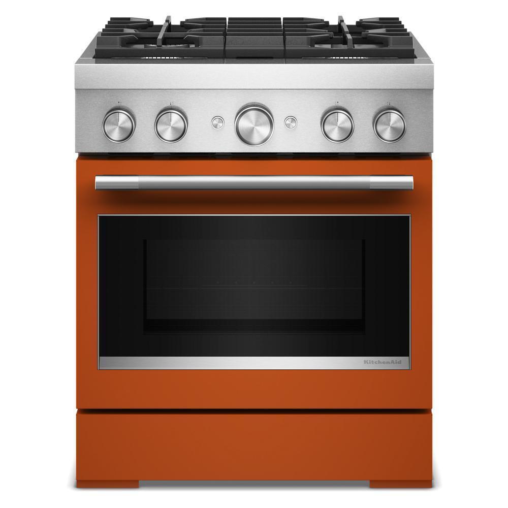 Kitchenaid KFDS930SSC 30-Inch 4 Burner Commercial-Style Dual Fuel Range With No Preheat Air Fry Mode