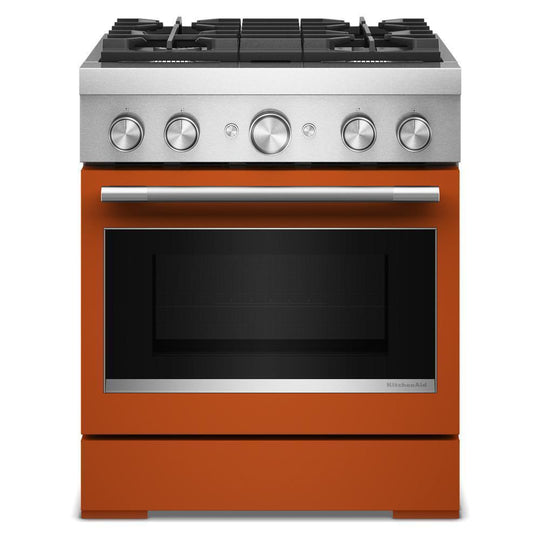Kitchenaid KFDS930SSC 30-Inch 4 Burner Commercial-Style Dual Fuel Range With No Preheat Air Fry Mode