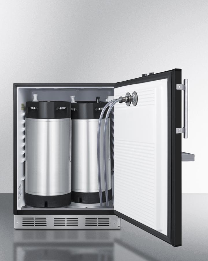 Summit SBC58BFRTPCFADA 24" Wide Front Tap Built-In Cold Brew Coffee Kegerator, Ada-Compliant
