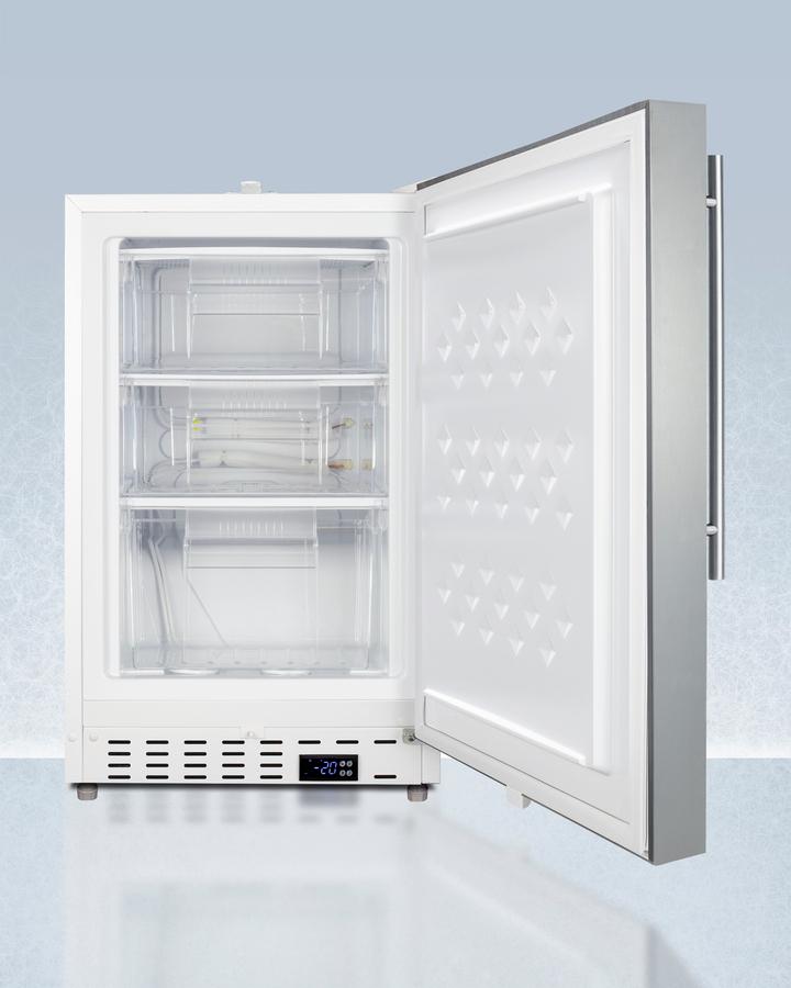 Summit ADA305AFSSHV 20" Wide Built-In Healthcare All-Freezer, Ada Compliant