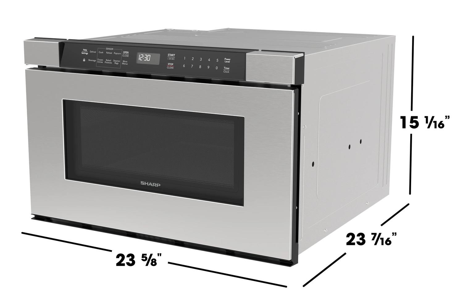 Sharp SMD2420MS Sharp 24 In. 1.2 Cu. Ft. Built-In Microwave Drawer™ Oven In Stainless Steel