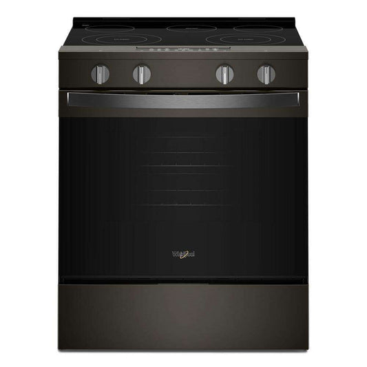 Whirlpool WSES4530TV 30-Inch Electric Smart Range With Air Cooking Technology And Steam Clean