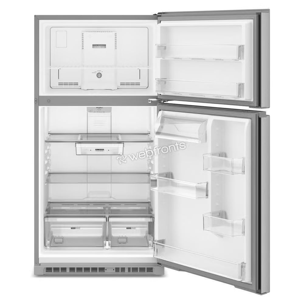 Whirlpool WRTX5421TZ Whirlpool® 32.8-Inch Wide Top Freezer Refrigerator With Total Coverage Cooling- 21.3 Cu. Ft.