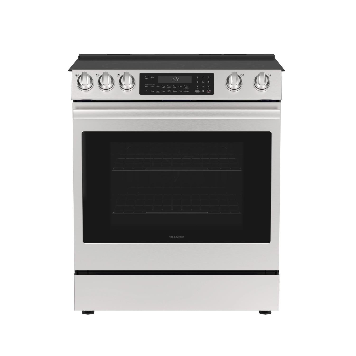 Sharp SSR3062DNS 30 In. 5 Burner 6.3 Cu. Ft. Slide-In Electric Range With Convection