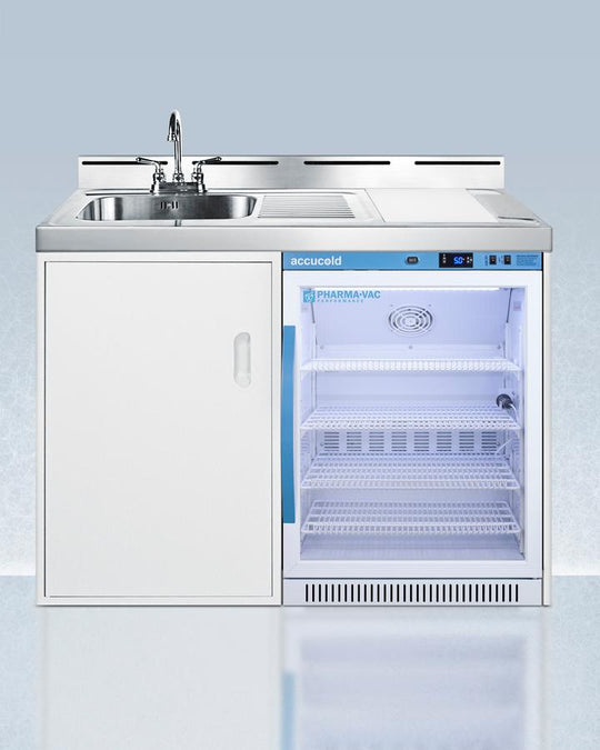 Summit C48ELPVG 48" Wide Exam Room Casework Cabinet (Fully Assembled) With Refrigerator And Sink