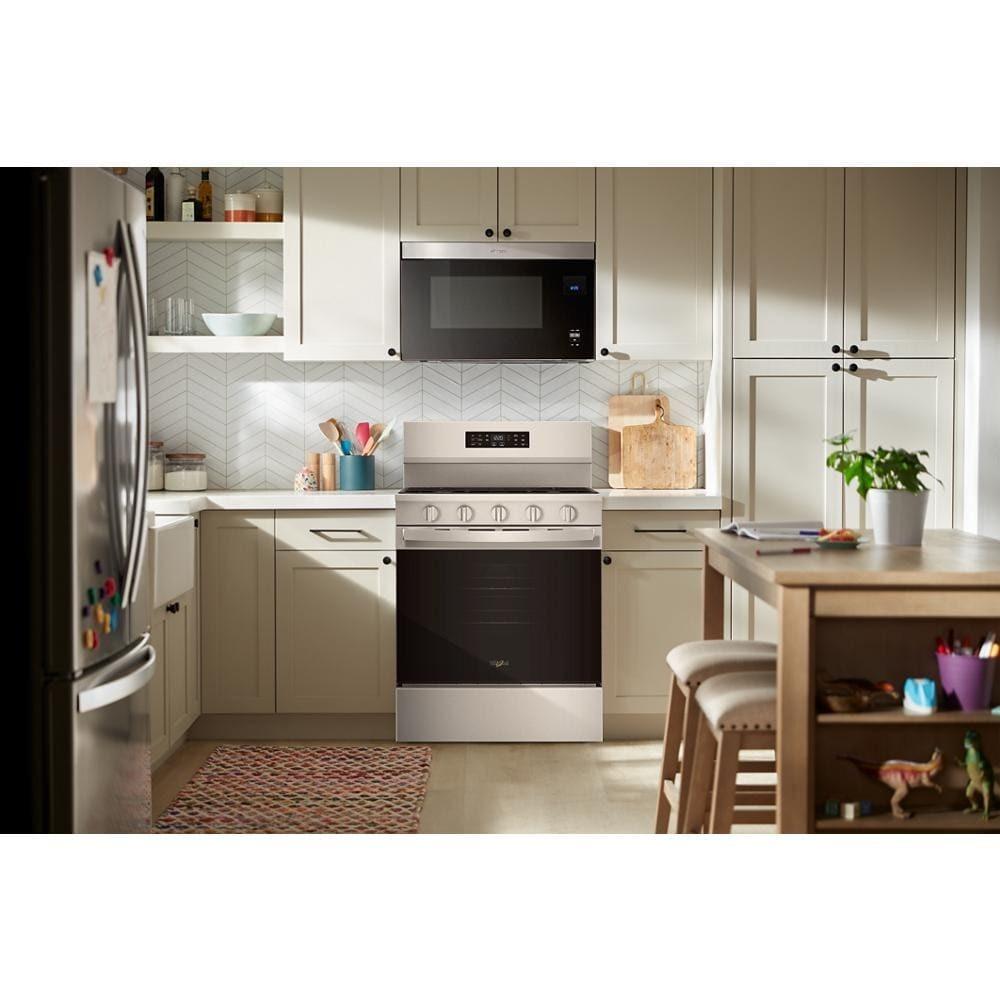Whirlpool WFGS5730SZ 30-Inch Gas Range With Air Cooking Technology And Ez-2-Lift™ Hinged Grates