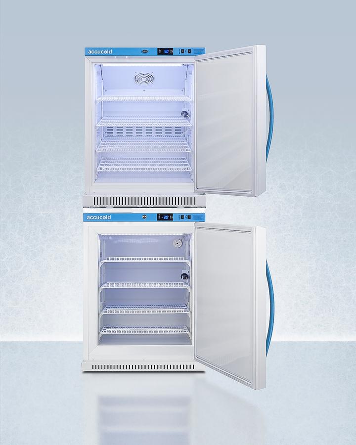 Summit ARS6PVAFZ5PVBIADASTACK 24" Wide Performance Series All-Refrigerator/All-Freezer Combination