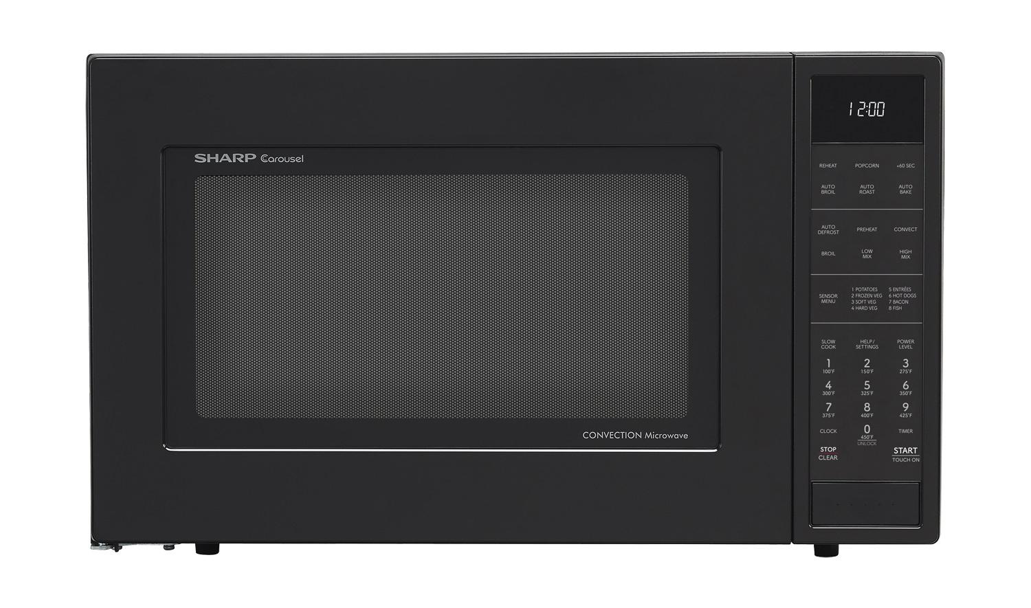 Sharp SMC1585KB Sharp 1.5 Cu. Ft. 900W Black Convection Countertop Microwave Oven
