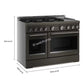 Kitchenaid KFGD948SBE Kitchenaid® 48-Inch 6 Burner Commercial-Style Gas Range With Griddle