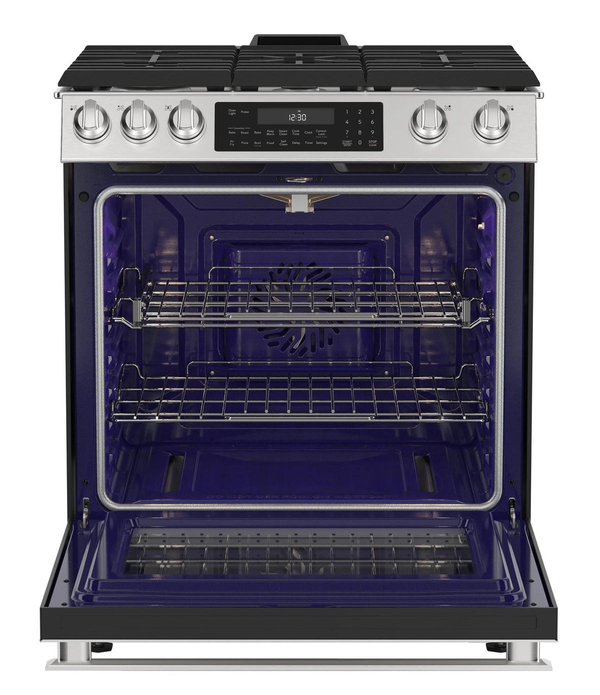 Sharp SSG3076SNS 30 In. 5 Burner 6.1 Cu. Ft. Slide-In Gas Range With True European Convection