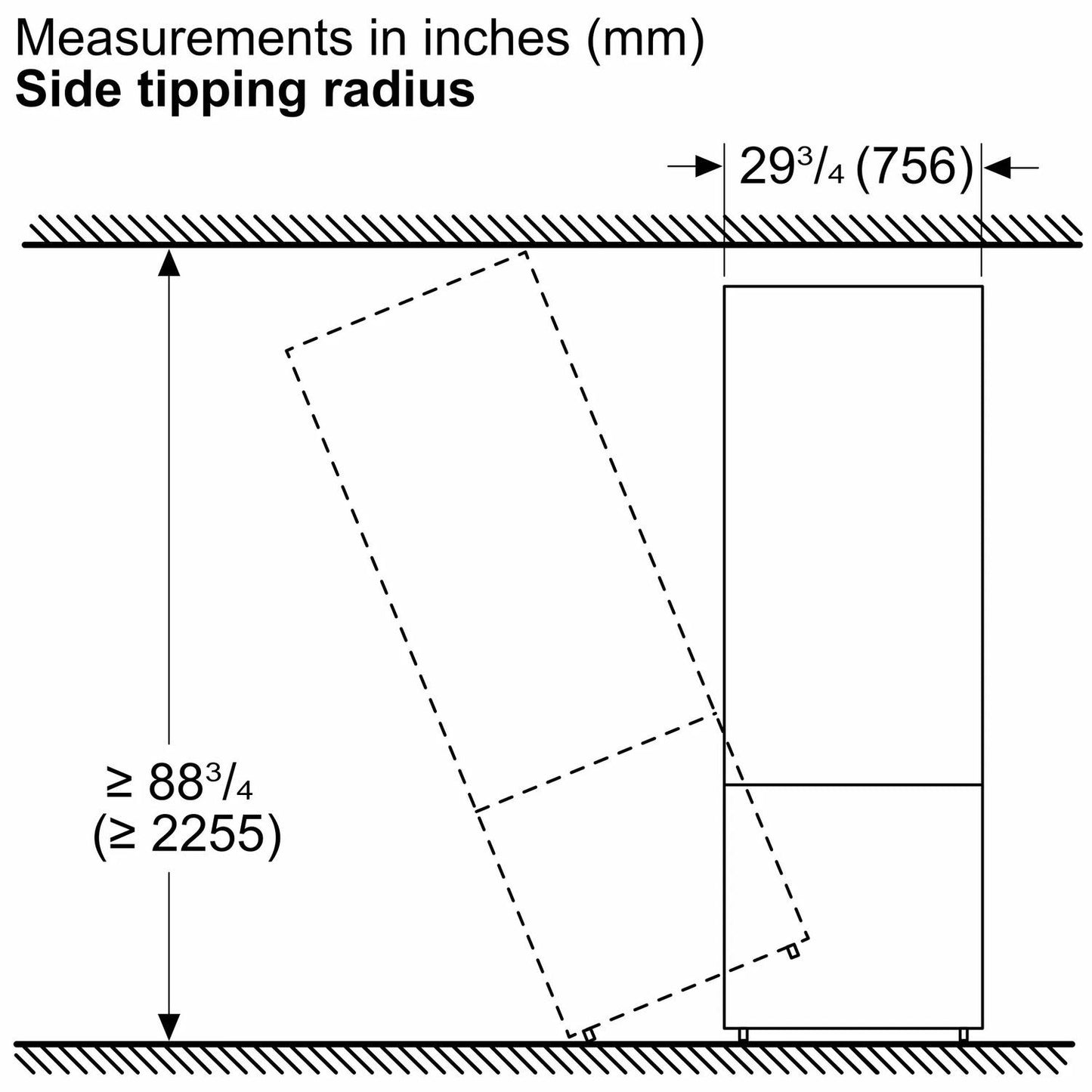 Bosch B30IB100SP Benchmark®, Vario Built-In Fridge-Freezer With Freezer At Bottom, 30'', Soft Close Flat Hinge