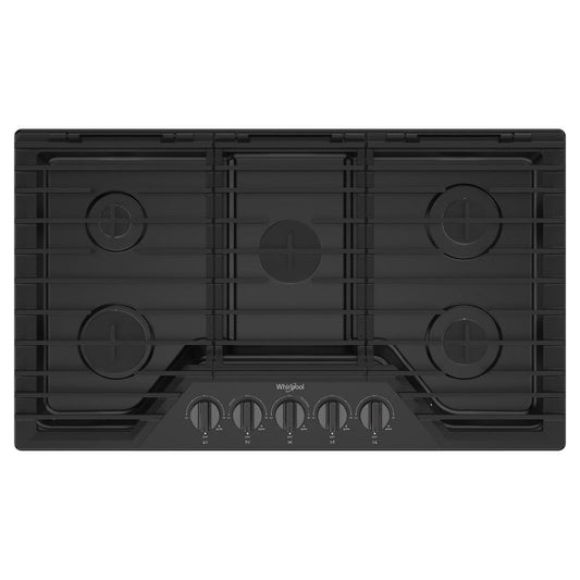Whirlpool WCGK5036PV 36-Inch Gas Cooktop With Ez-2-Lift™ Hinged Cast-Iron Grates
