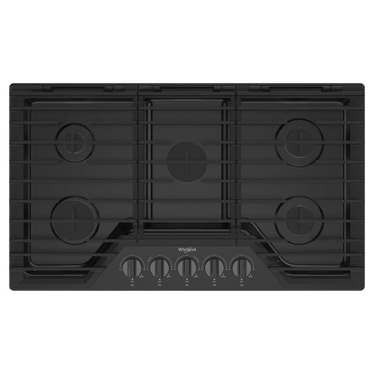 Whirlpool WCGK5036PV 36-Inch Gas Cooktop With Ez-2-Lift™ Hinged Cast-Iron Grates